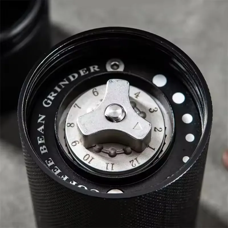 Professional Manual Coffee Grinder: CNC Stainless Steel Construction with Double Bearing Design,for Precise Coffee Bean Grinding