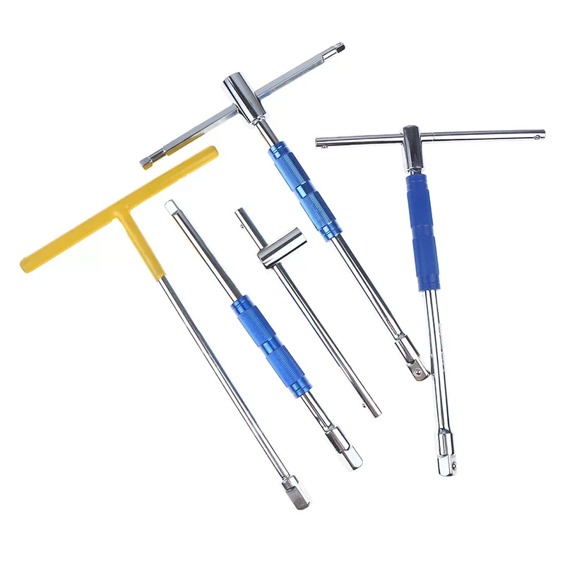 

Multifunctional T-Handle Socket Wrench Set, Interchangeable Sockets And Lever Bar, Easy To Use Hand Tool For Repair Work