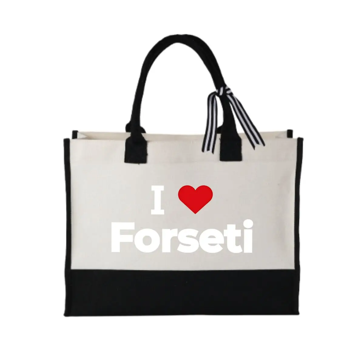 

I love Forseti Sticker Stylish Commuting Tote Simplicity Patchwork Canvas Tote