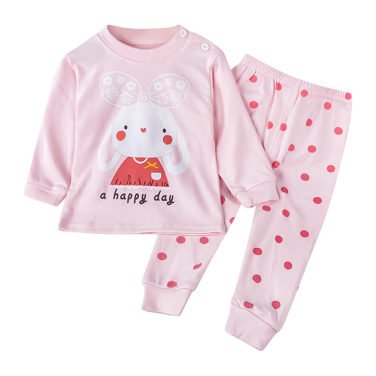 2024 New Kids Boys Girls Pajama Sets Cartoon Print  Long Sleeve T-Shirt Tops with Pants Toddler Baby Spring Autumn  Sleepwear