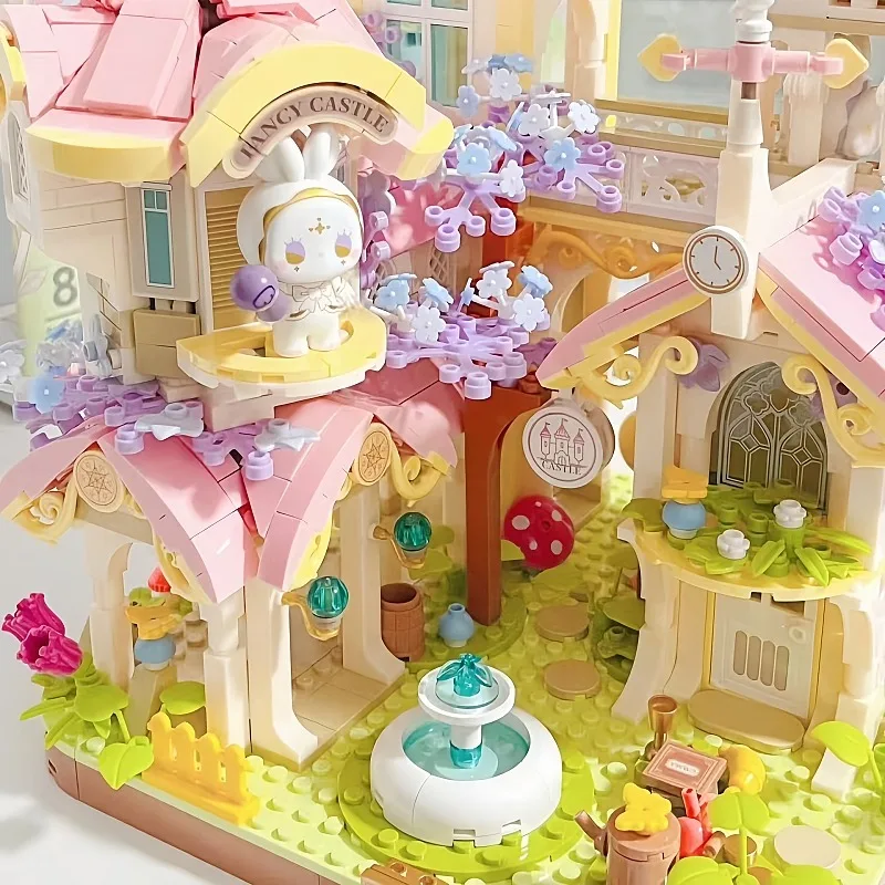 EMMA سيكريت فورست تجميع اللبنات Kawaii حلم القلعة لعبة نموذج سطح المكتب الحلي هدية عيد الأطفال