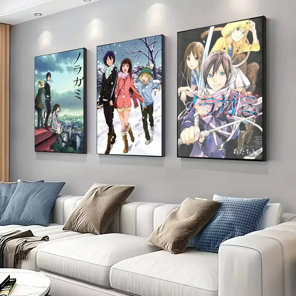 Noragami Anime-Poster für moderne Dekoration in Heimbüros, Schlafzimmern, Wohnzimmern, Küchen und Badezimmern.