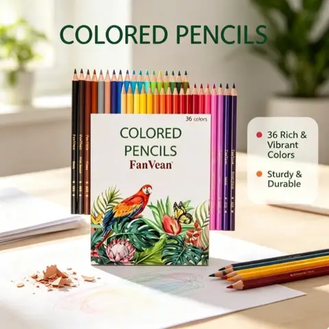 (36ct)Vibrant Soft Core Colored Pencils | Pre-Sharpened Art Pencils | Smooth Drawing Supplies For Kids And Adult Coloring Books Pencils Set