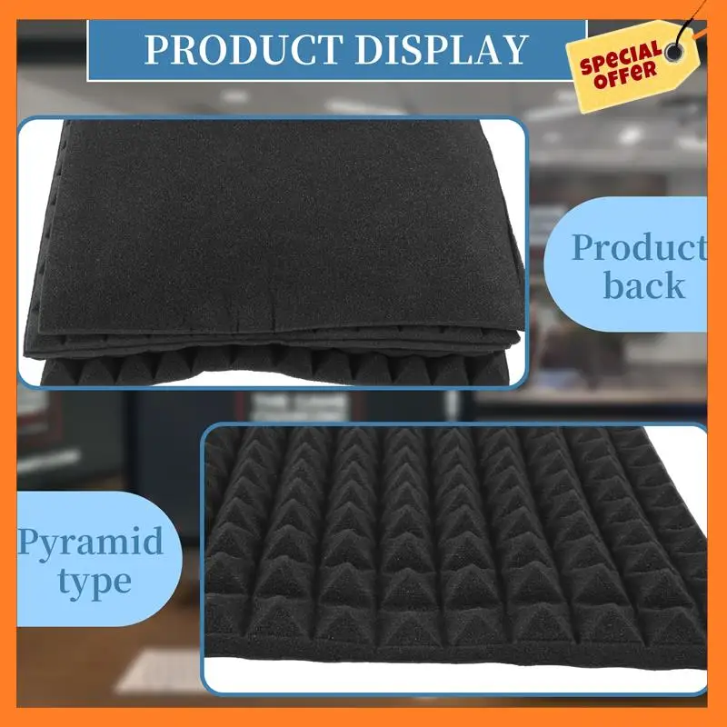 

AD08-6 Pcs Acoustic Panels Foam Board Studio Sound-Absorbing Firewall Wedge Tiles Helps Reduce Echo And Unnecessary Noise