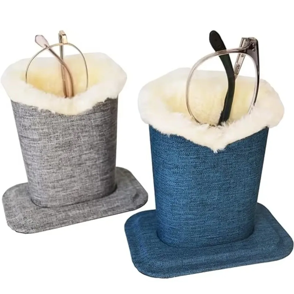 New Linen Glasses Box Anti-Scratch Soft Lining Glasses Case Protective Lined Eyeglass Holders Pen Holder