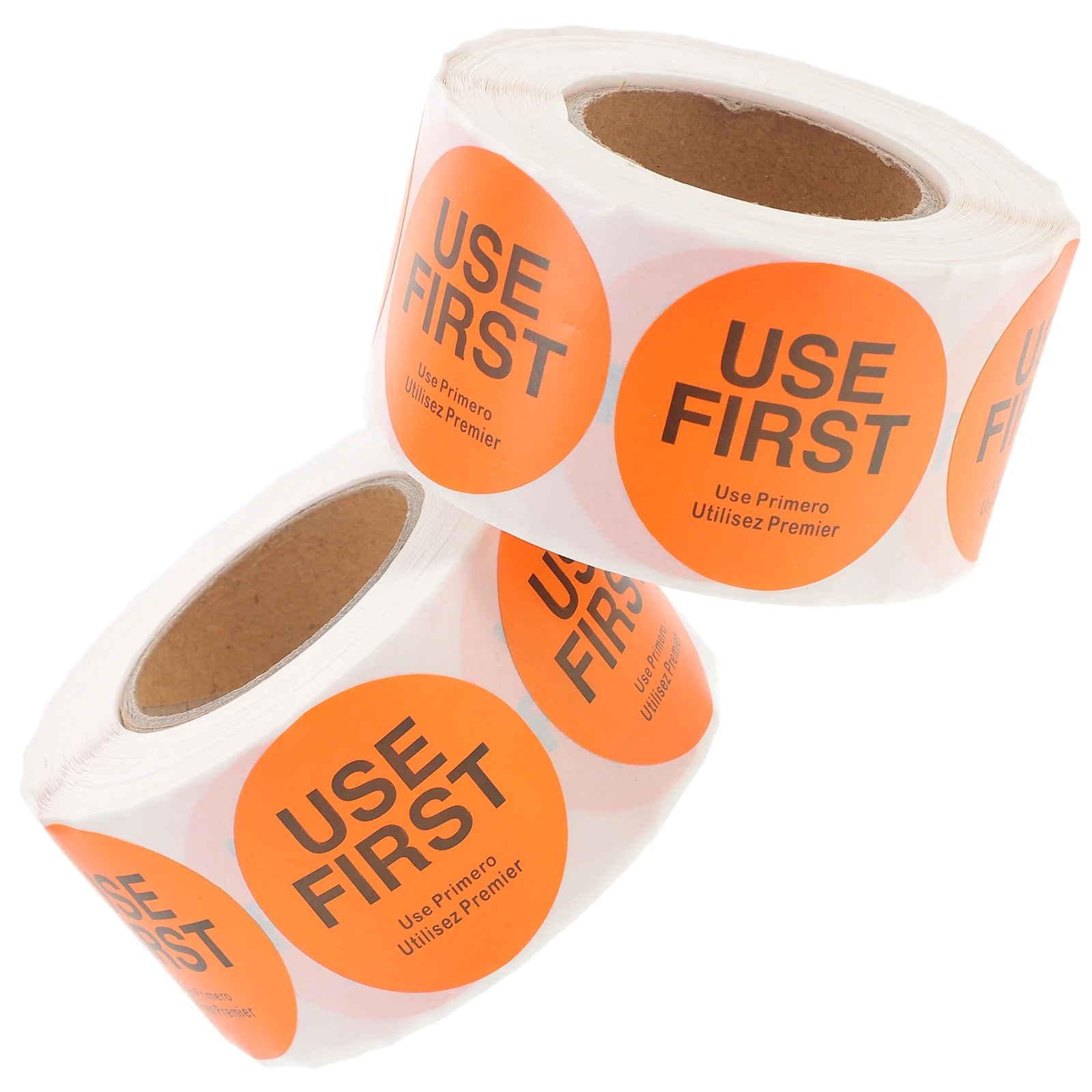 2 قطعة 2 لفات لاصقة التحكم في المخزون تسميات صغيرة مستديرة تخزين المواد الغذائية ملصقات للمنزل مطعم بار استخدام الملصق الأول