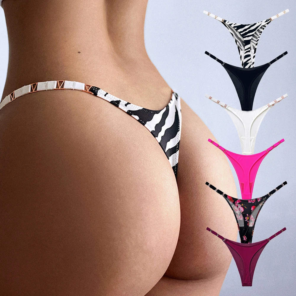 Damen Sexy High Cut Gstring Tangas Tback Unterwäsche Höschen, atmungsaktive Dessous Nachtwäsche, M XL Größen, Nylongewebe