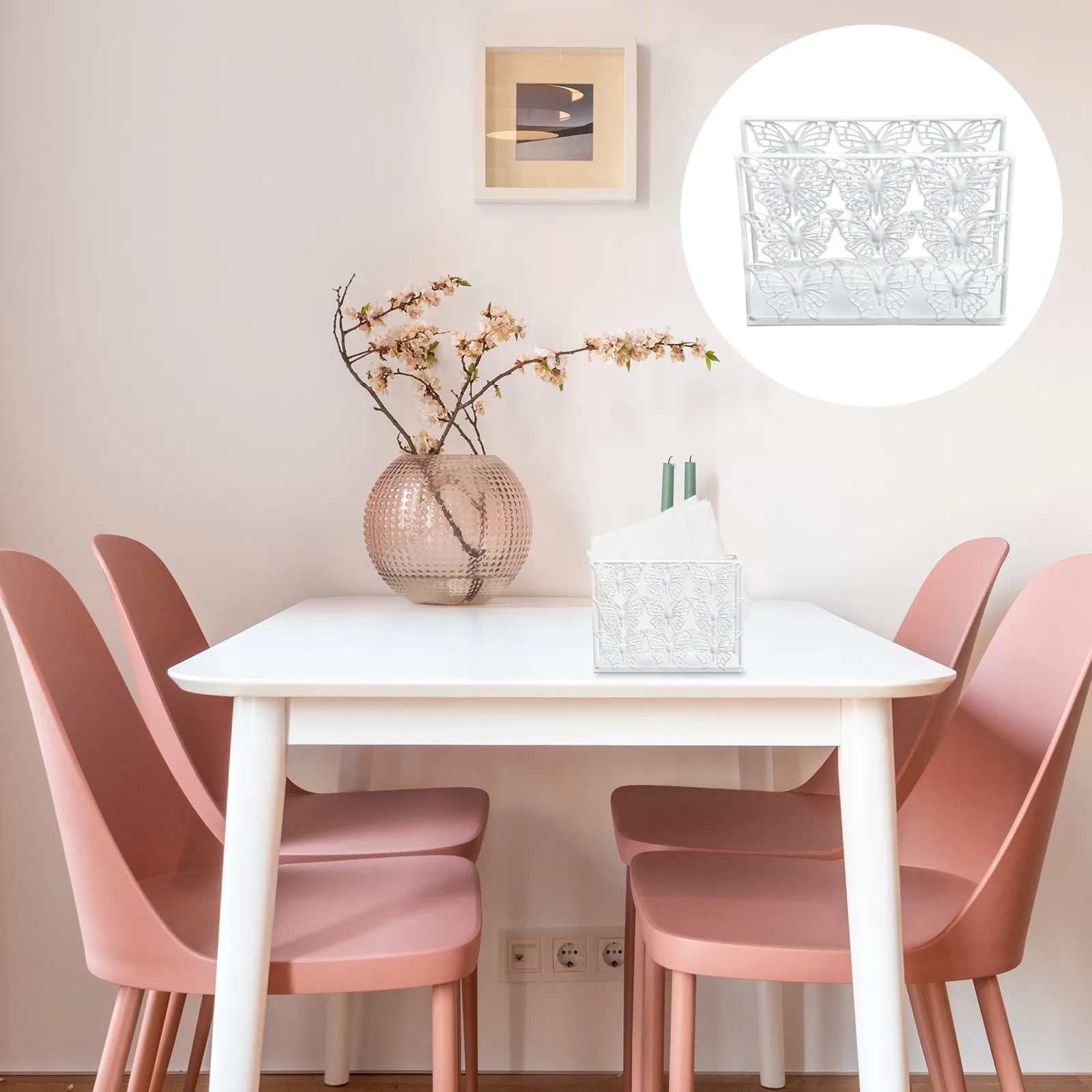 

Держатель для салфеток, подставка для бумажных полотенец, прочная, устойчивая к разрывам, компактная, декоративный дизайн для ежедневного использования, изящная отделка.