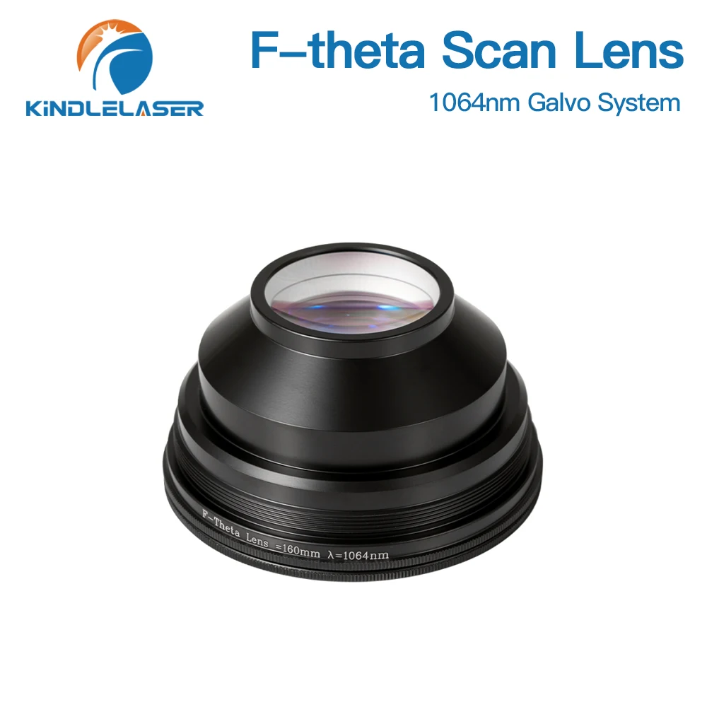 KINDLELASER Lente F-theta Lente di messa a fuoco 1064nm Lunghezza focale laser 63-420mm Campo di scansione 50×50-300×300 per sistema Galvo laser a fibra YAG
