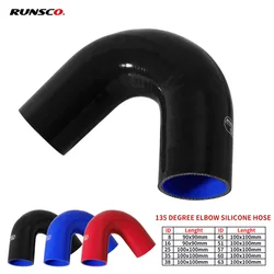 135 Degree Elbow Silicone Hose ID 38 45 51 63 76 89mm Silicone Pipe Connector Intercooler Turbo Air Intake Pipe Coupler Black