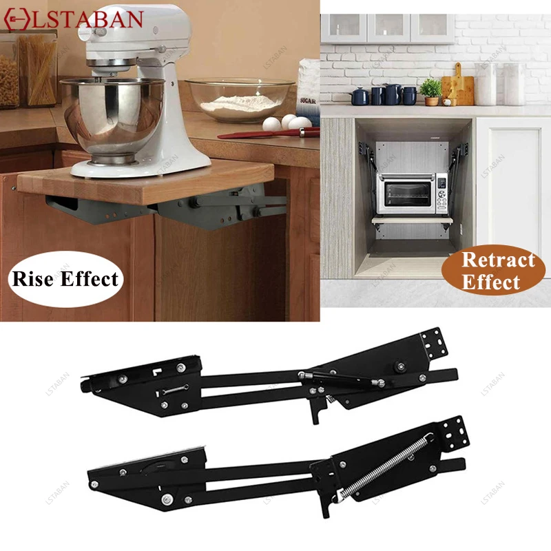 Hidden Buffer Kitchen Cabinet Hinge Food Processor Lift Bracket Hydraulic Buffer Countertop Extension Coffee Machine Lift Hinge