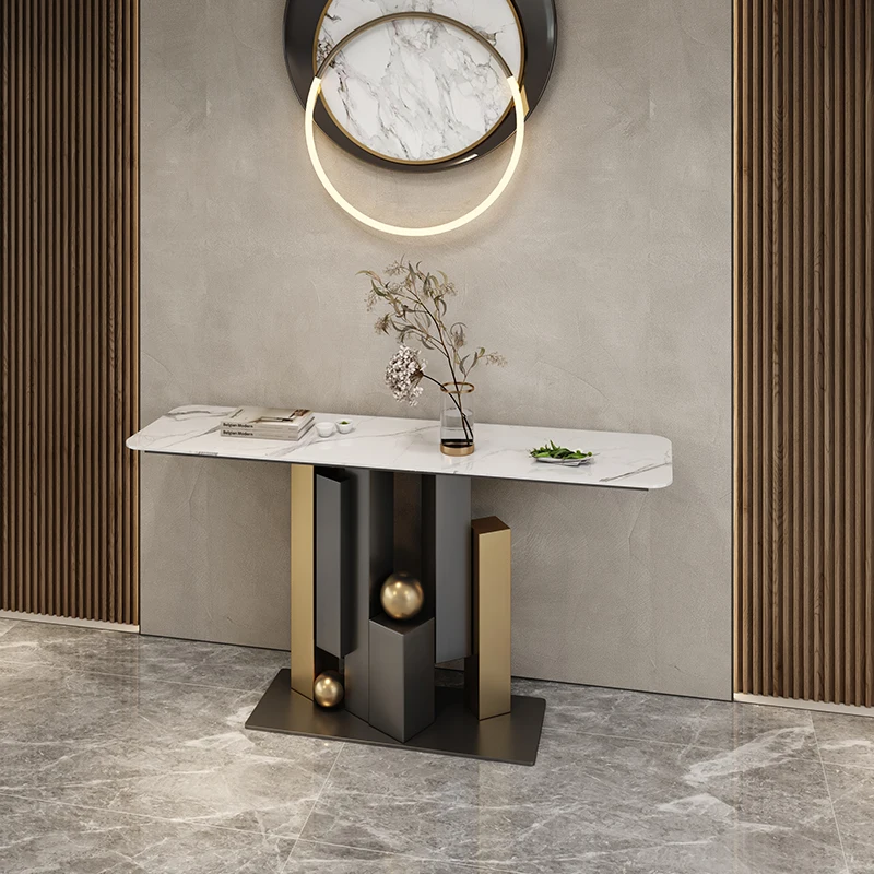 

Neutral Rectangle Console Table American Industrial Eclectic Modern Console Table Simple Design Tavolo Consolle Room Furniture