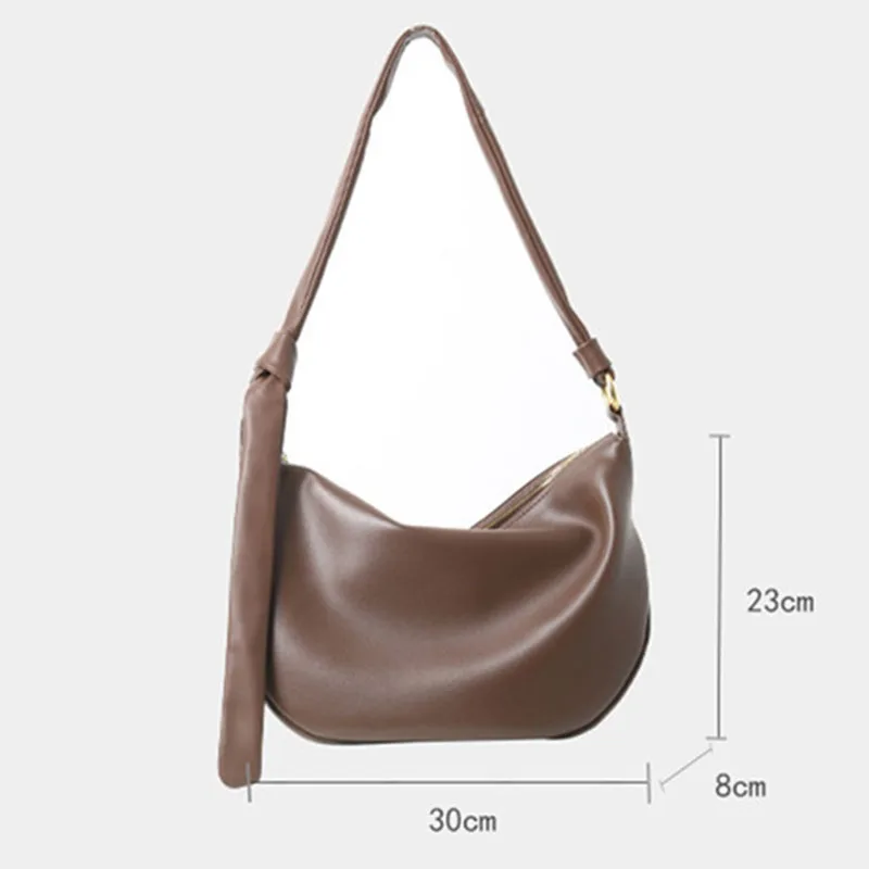 Formeki Genuine Leather Bag Woman Shoulder Bag Ins Fashion Solid Retro Concise Causal Lades Female Bag