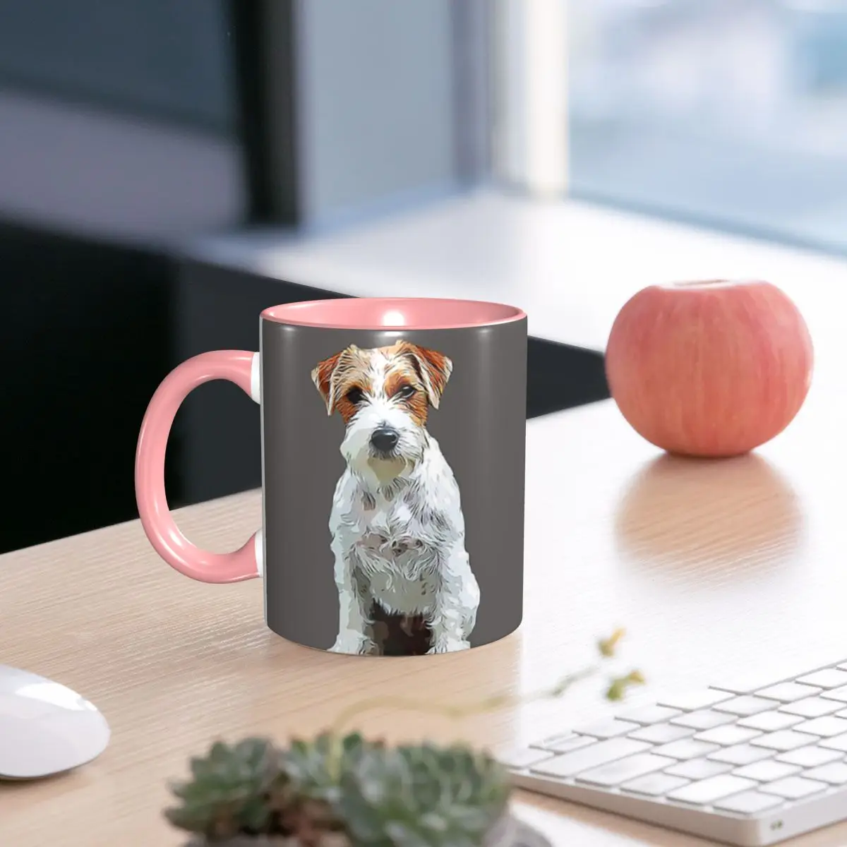 Dog Jack Russell Terrier Rough Coat Mug Funny Ceramic Coffee Cups Tea Mugs Milk Cup Drinkware Gifts for Friends