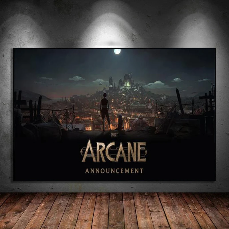 

New Arrival League of Legends Arcane Poster Canvas Painting for Living Room Bedroom Game Room Study Decoration Painting Jinx