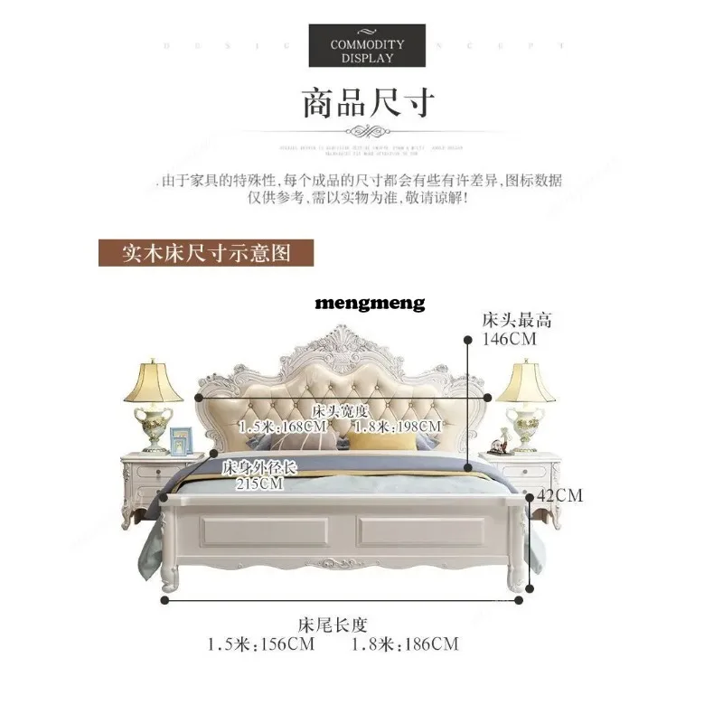 Modern High End Bed Minimalist Headboard Design Reading Light Luxury Bed High Quality Fashionable European Muebles Furniture