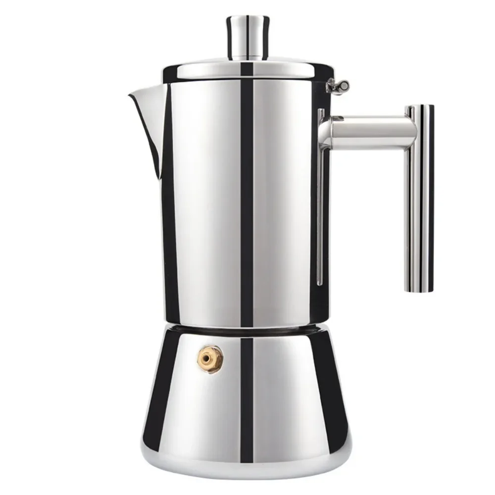 Stainless Steel Italian Coffee Pot 200/300/600 ML Antioxidant Mocha Pot Fast Heat-conductive Leak-proof Espresso Percolator