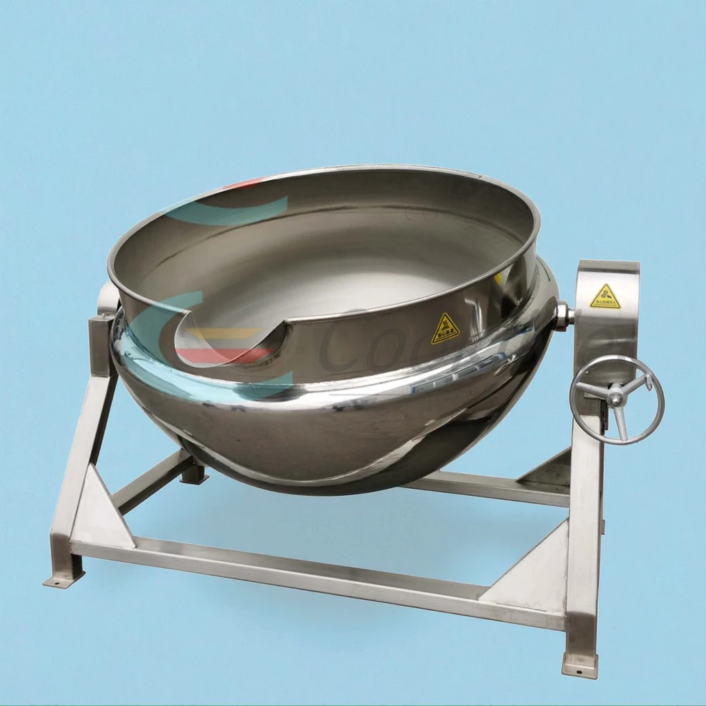 Customization Cooking Pot, Industrial Cooking Pot Stainless Steel Tilting Cooking Pot,400L Jacketed Kettle Cooker