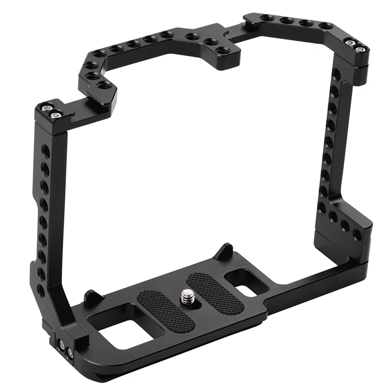 

Full Cage For Canon EOS 90D/80D/70D Camera With Dual Cold Shoes Mount 1/4In Screw Hole Standard Camera Protective Frame Durable