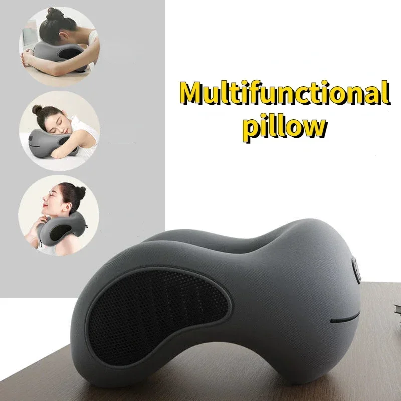 Multifunction Memory Foam Neck Pillow Slow Rebound Soft Travel Pillow for Sleeping Cervical Health Massage Nap Pillows