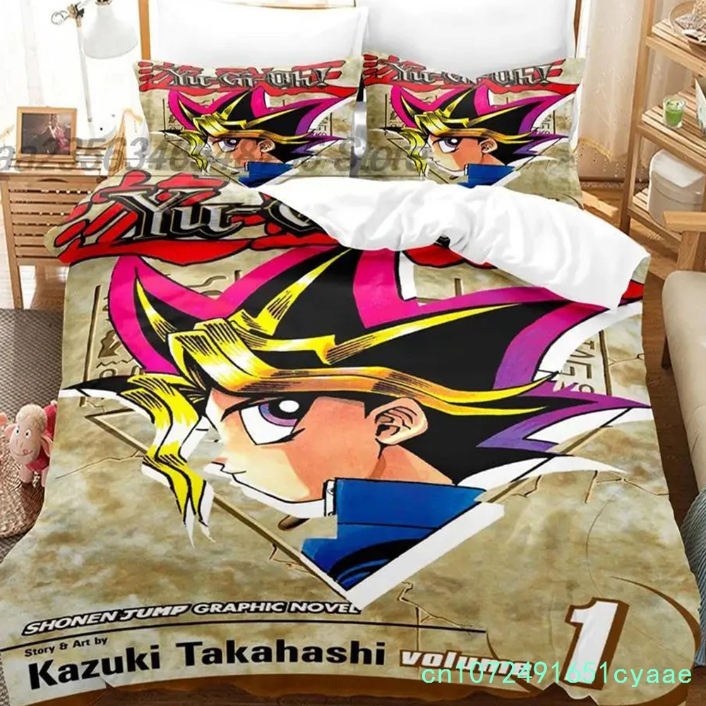 Yu Gi Oh Bedding Set Single Twin Full Queen King Size Bed Set Aldult Boys Bedroom Duvetcover Sets 3D Print Anime 2024 Kawaii
