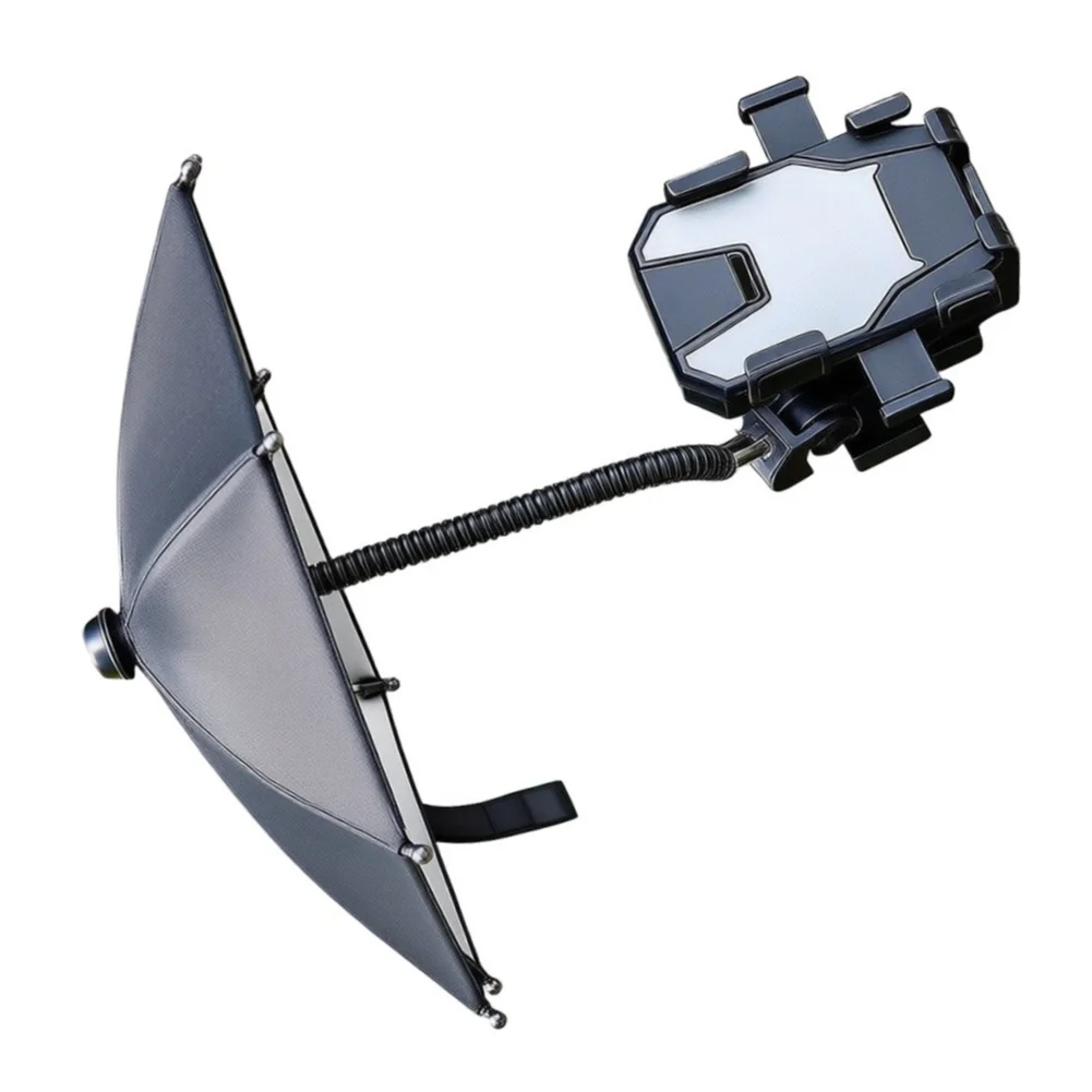 Phone Sunshade Umbrella with Clamp Design for Outdoor Use 360 Degree Adjustable Angle Lightweight Portable Shade