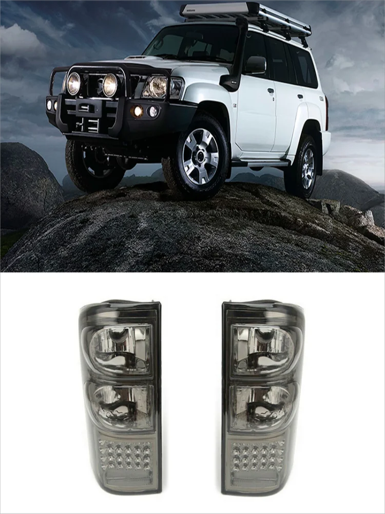 Feu arrière pour Nissan Patrol Y61 1997 1998 1999 2000 2001 2002 2003 2004, feu arrière, feu de signalisation d'avertissement de frein, 2 pièces