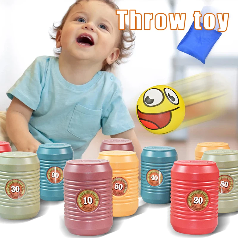 

Throwing Cans/Bowling Toy Carnival Yard Games Combo Set Creative Early Educational Toys Great Gifts For Children Indoor Outdoor