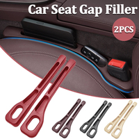 2PCS Car Seat Gap Filler Organizer Waterproof Side Seam Plug Strip with 2 Grooves Seat Gap Storage Interior Decoration
