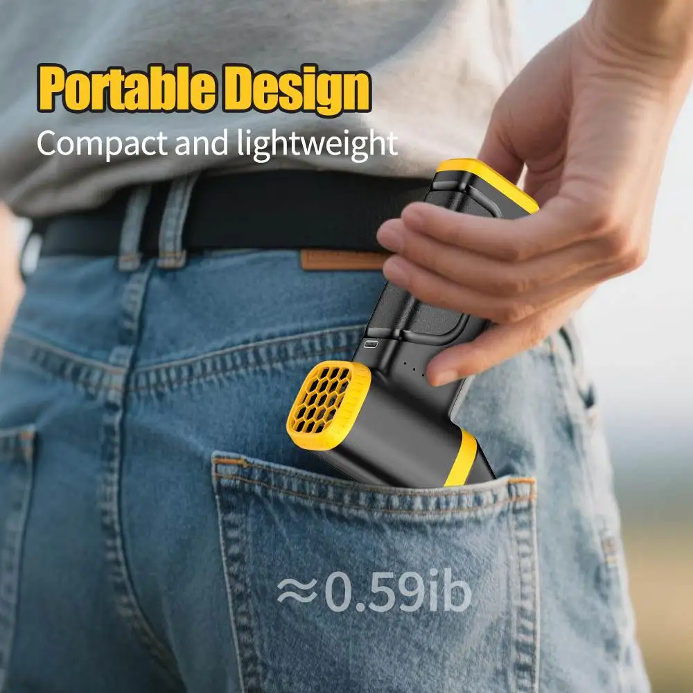 منفاخ هواء للتنظيف المحمول، JKUOO 150000RP مروحة توربو عنيفة عالية السرعة، منفاخ عنيفة محمولة باليد، مناسبة للشواء وتنظيف السيارة