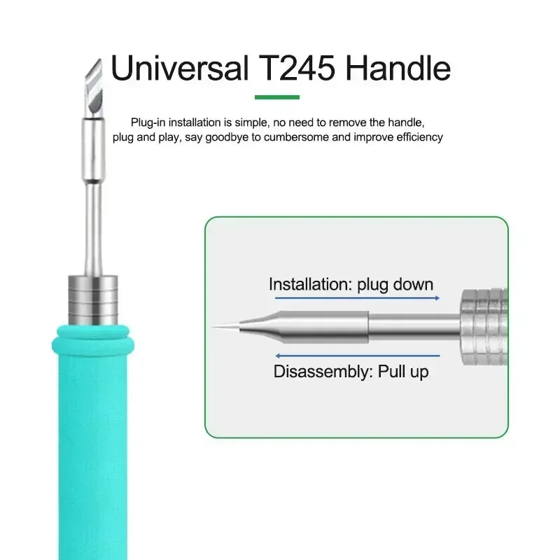 أطراف مكواة لحام عالمية RL-T245 - مجموعة أطراف JBC C245 المتوافقة لمحطة لحام Xsoldering T245 وGVM T245