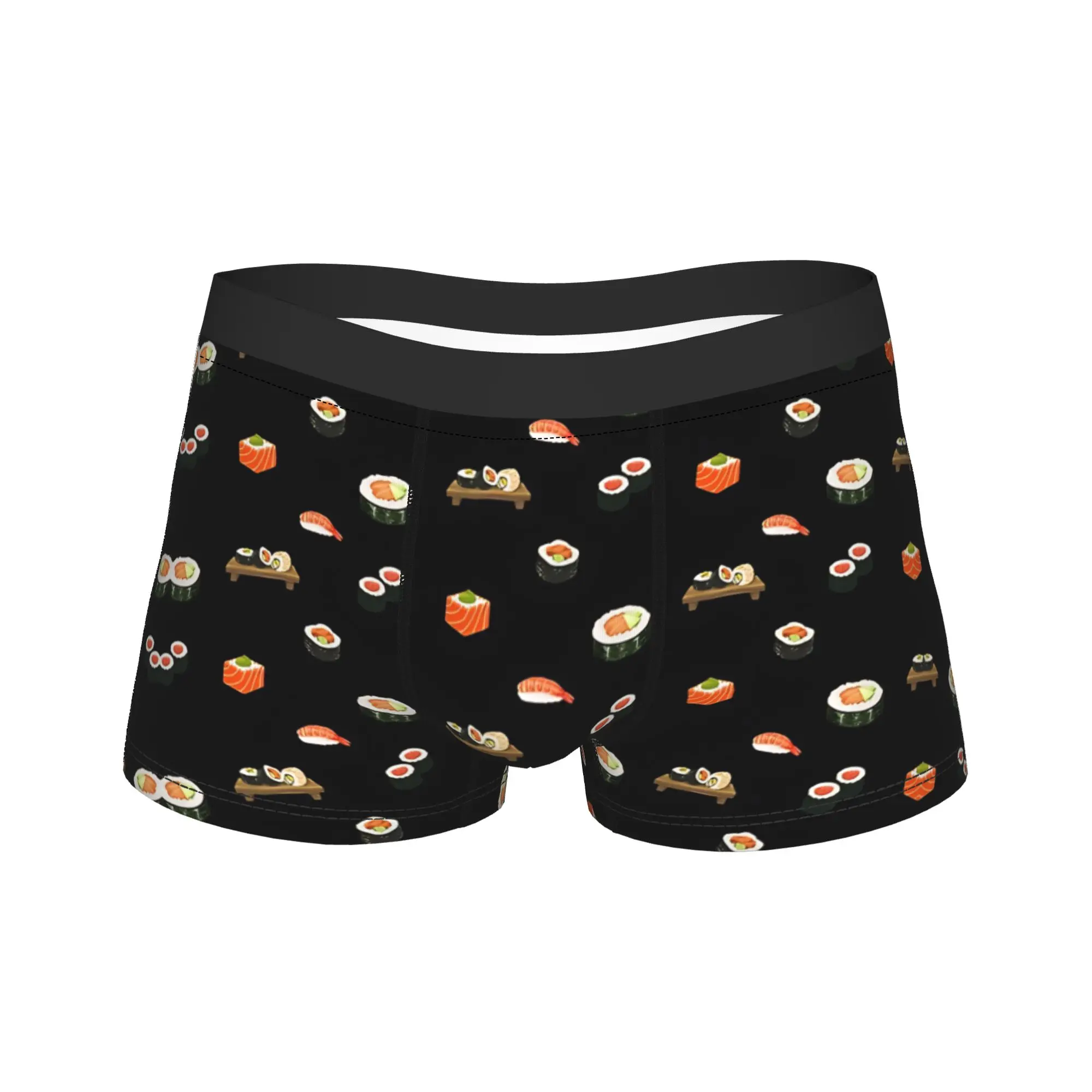 

Sushi Sticker Pack Boxershorts 3D Pouch Underwear Trenky Customs Boxer Brief Novelty Men Underpants Plus Size 2XL