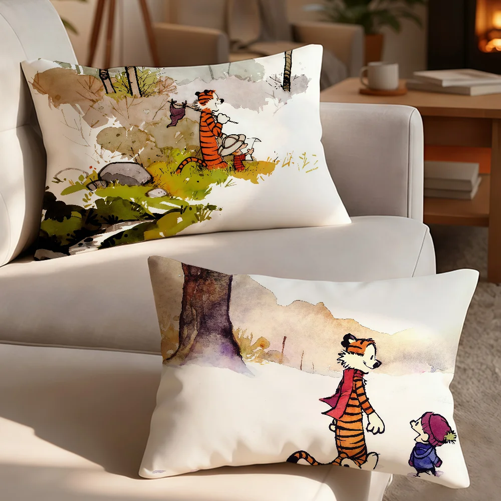 Fairy Tale Books C-Calvin And H-Hobbes Pillow Case Suitable For Decorating Homes Bedrooms Children Room Sofas And Other Places