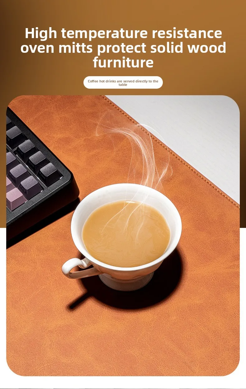 3in1 Large Mouse Pad Double Sided Leather Cork Waterproof Gaming Office Desk Mat Non Slip Computer Desk Pad Accessories Mousepad