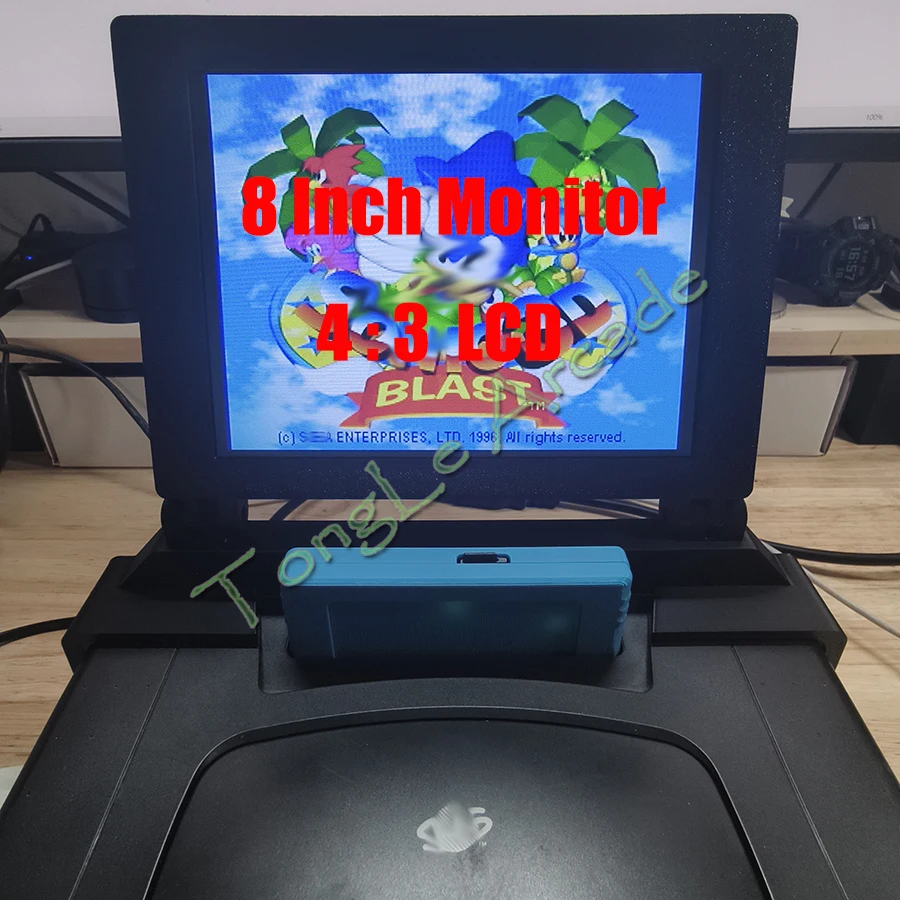 

8 INCH Screen, 3D Print, DC 5V LCD Mini Monitor, With Stereo, Portable Display For SS Saturn Thick Version Game Console