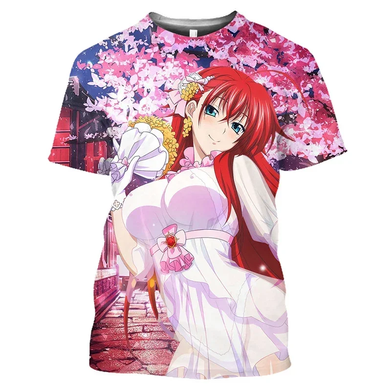 2024 Demon High School T-shirt 3D Printed Anime Fashion T-shirt Men Casual Loose Comfortable Permeable Top Harajuku Popular