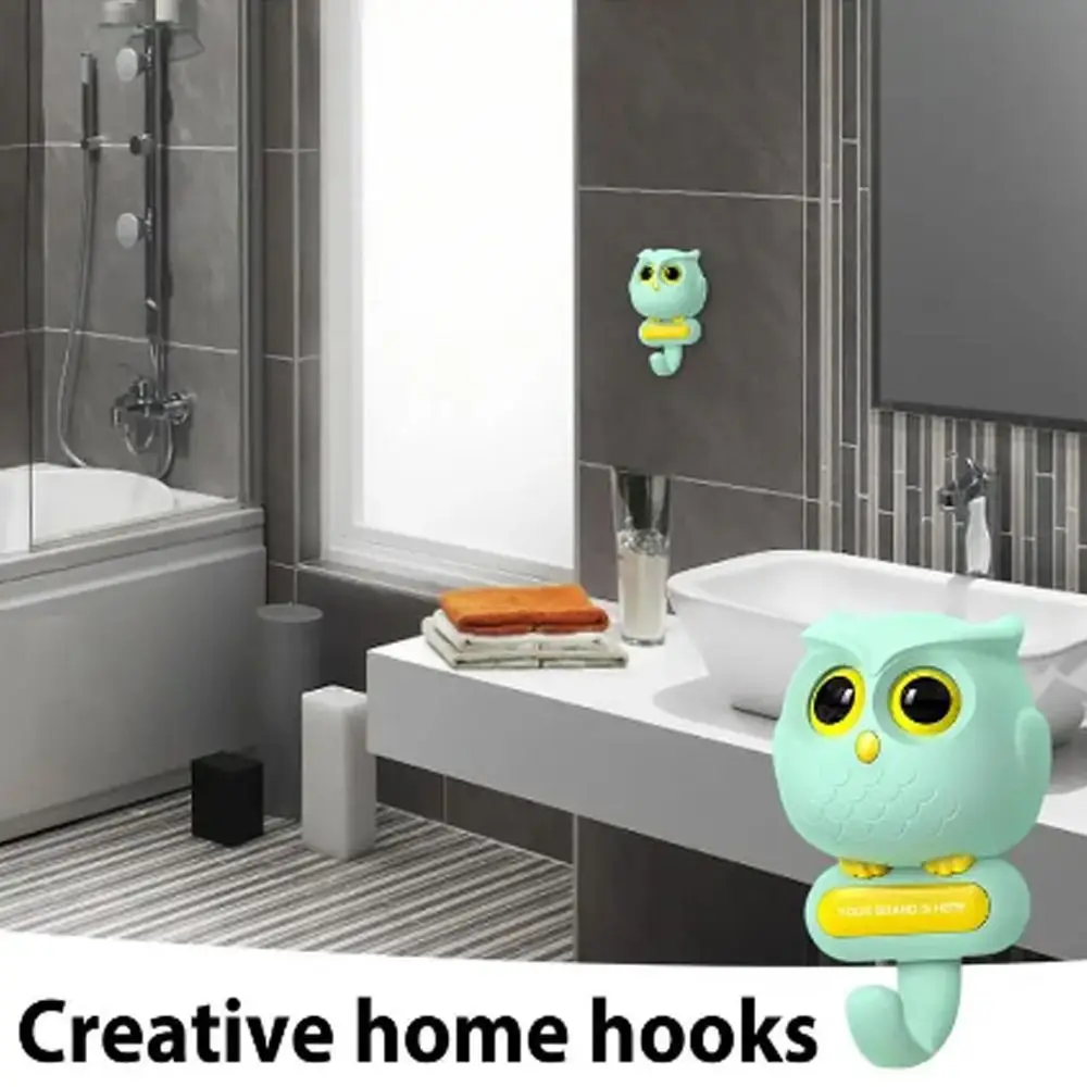 Home Decoration Owl Blink Hook New Key Holder Hooks Free Punching Animals Wall Hanging Hook Wall Clothes Hook