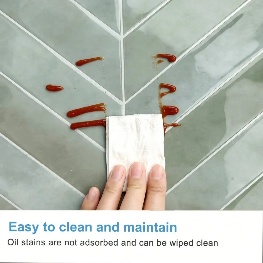 Multi Pattern Self Adhesive Tile Sticker 2D Print PVC Floor Film Water Proof Oil Proof Surface Cover For Kitchen Backsplash