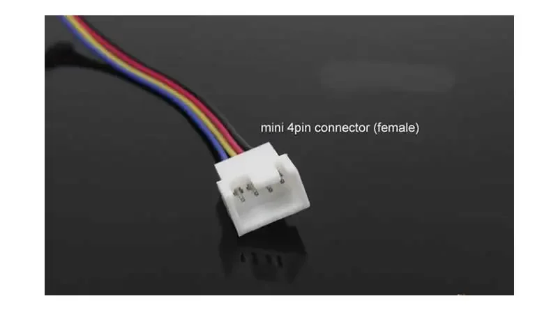 4pin fan Adapter cable, Convert extension cords, VGA card mirco 4pin to mini 4pin fan, 11cm, Support temperature adjustment