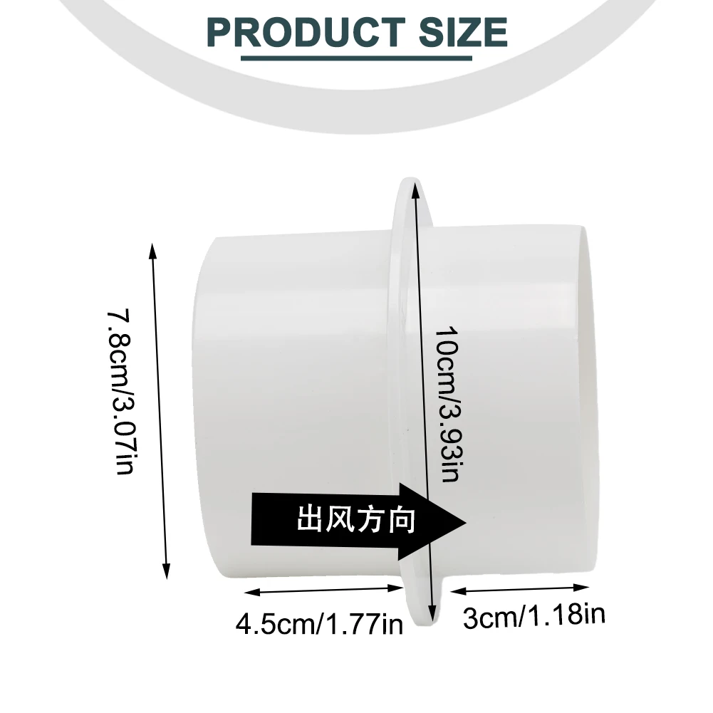 Round Pipe PVC Fan Check Valve for Bathroom and Kitchen Ventilation Systems to Prevent Backdraft and Water Reverse Flow