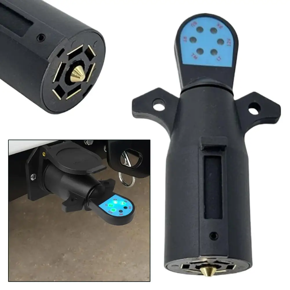 

American Standard 7-pin Trailer RV Power Plug Socket Signal Tester American Standard Tail Light Circuit Detector
