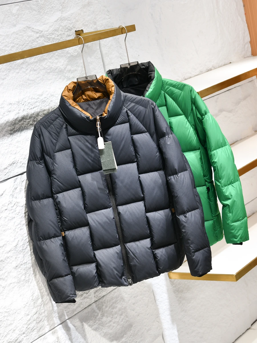 

High-End Outdoor Unisex 90% White Duck down Jacket Stand Collar Quilted Padded Coat Youth Fashion Thickened Winter Outerwear