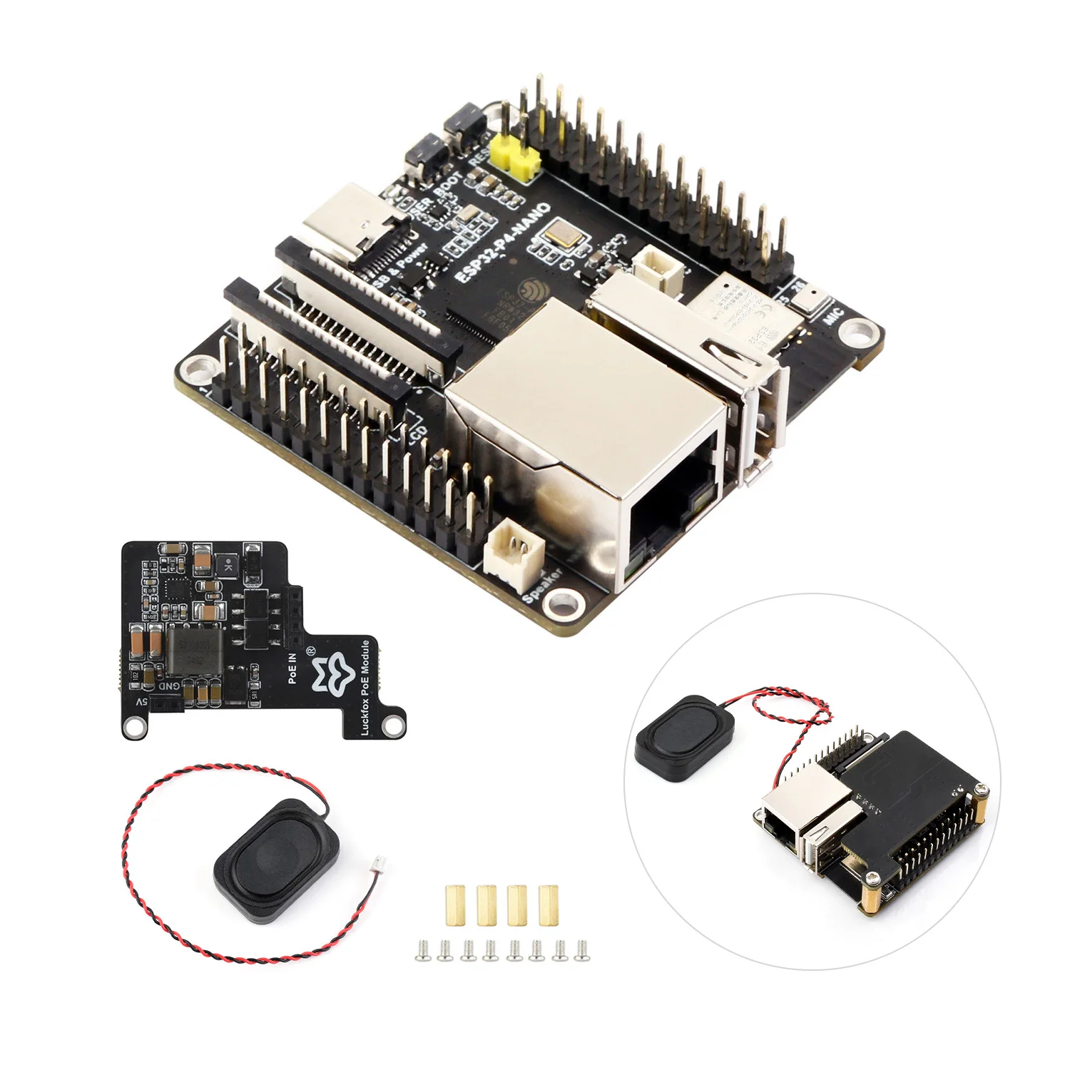 لوحة تطوير Waveshare ESP32-P4-NANO، تعتمد على شريحة ESP32-P4 مع ثنائي النواة وأفراد النواة، تدعم Wi-Fi 6