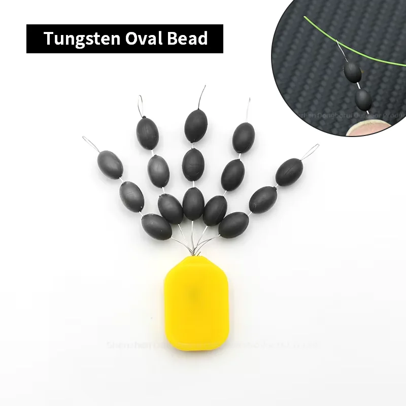 1 Set Karpfenangeln Wolfram-Ovalperlen für Chod Running Rig, Wolfram-Sinker, Hooklink-Gewichte, Größe 6mm/8mm, Angelzubehör