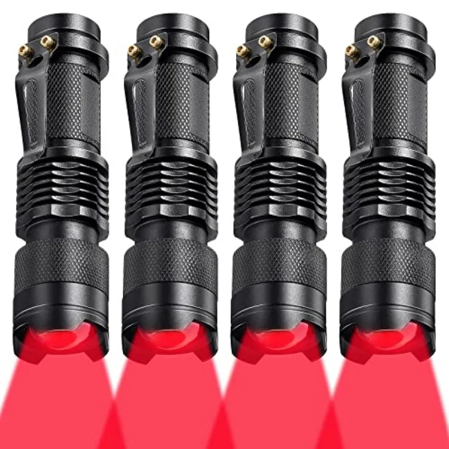 

Red Light Flashlight LED Single Mode Torch 1 Mode Scalable Red Lens Filter Flashlight for Night Astronomy Aviations Observation