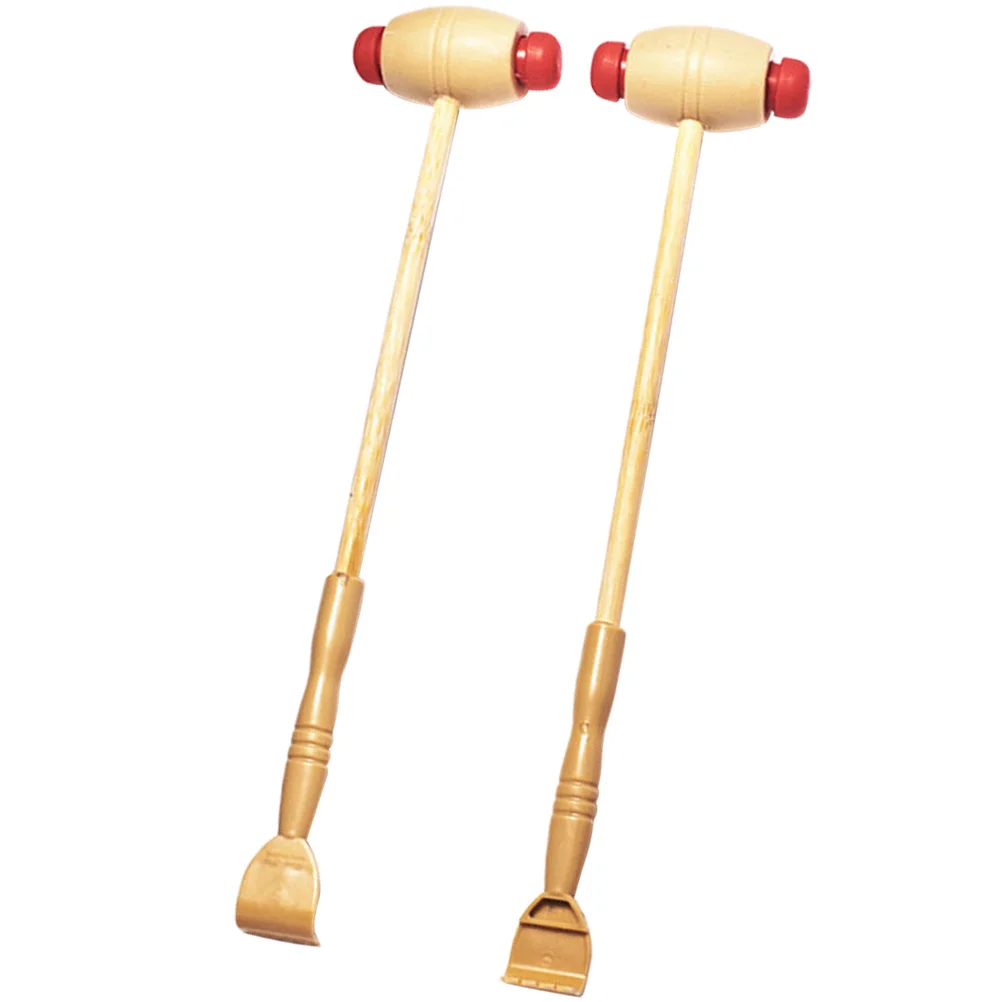

2pcs Wooden Massage Hammer Smooth No Burrs Full Body Handheld Back Massager For Shoulder Neck Foot Leg Muscle Relief Portable