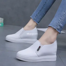 Women's Shoes New High Heel Lady Casual Woman Sneakers Leisure White Platform Wedge Shoes Height Increasing Shoes Spring Autumn