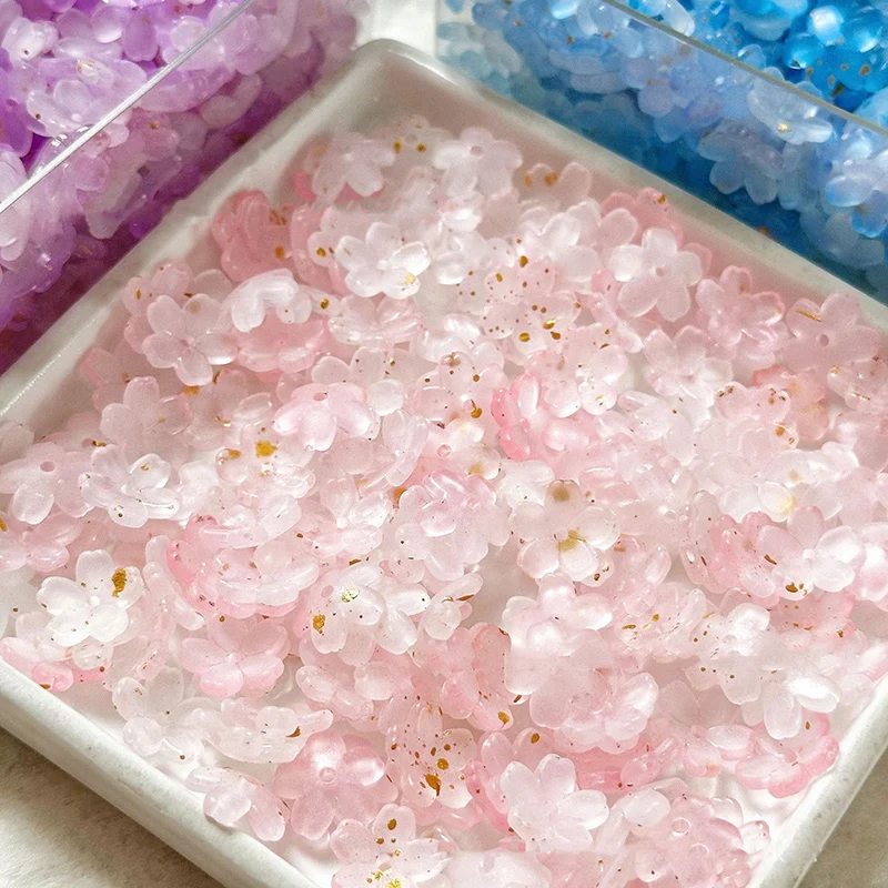 100 Teile/los 10mm Bunte Blume Acryl Spacer Perlen Für Schmuck Machen DIY Armband Halskette Zubehör