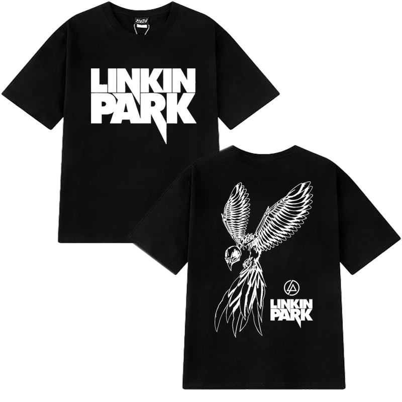 

Linkin Park Viscera Album Double Sided print T shirt Unisex 90s Rock Band punk streetwear Men Women Cotton short sleeve T-shirts