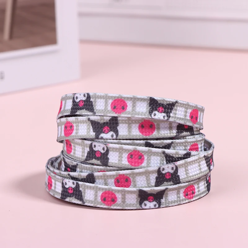 1 ペアかわいいクロミシナモロール靴ひもアニメ漫画ファッションフラット靴ひもアクセサリーギフトおもちゃ 120